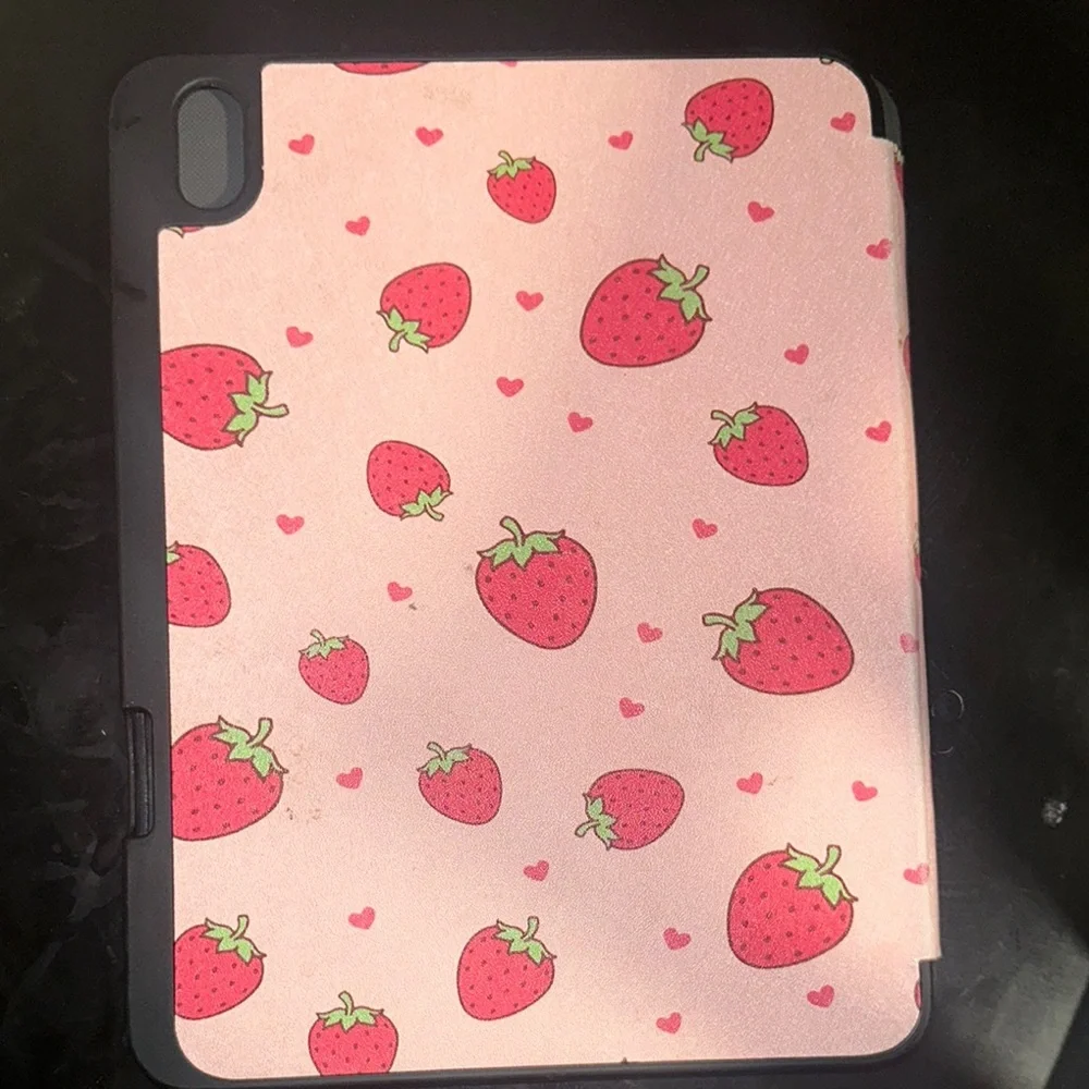 Strawberry Pattern Tablet Case - Pink For iPad 7/8/9 gen